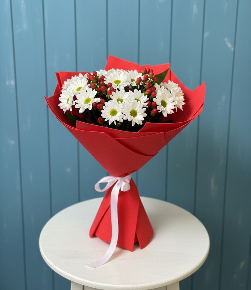 Букет цветов из: Хризантемы в Питкяранте