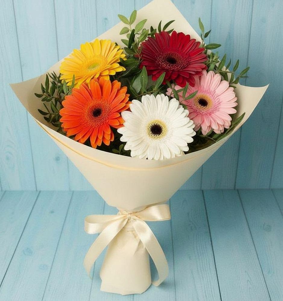 Букет цветов из: Герберы в Питкяранте