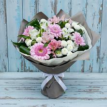 Букет цветов из:  Герберы, Альстромерии и Хризантемы в Питкяранте