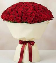 Букет 101 Красная роза Милано в Питкяранте