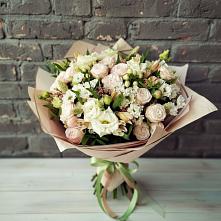 Букет цветов из:  Альстромерии, Розы и Хризантемы в Питкяранте