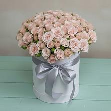 Цветочная композиция из Розы в шляпной коробке в Питкяранте