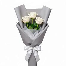 Букет 3 белые розы #REPLACE_PRED# Питкяранте