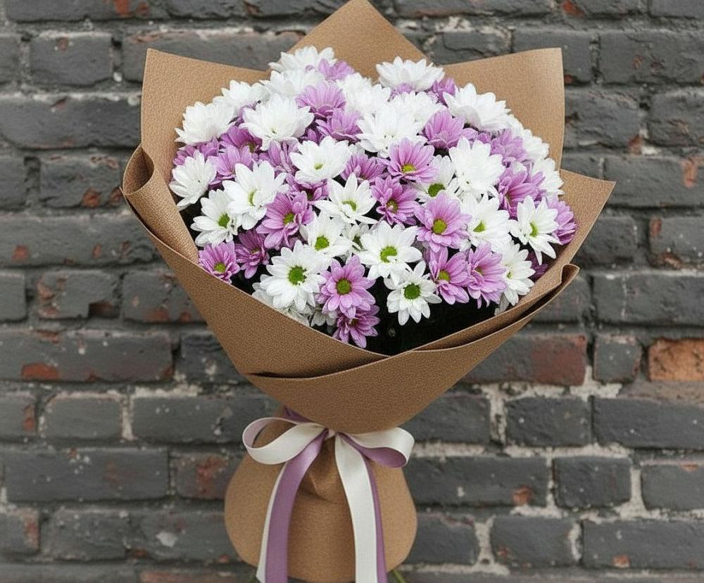 Букет цветов из: Хризантемы в Питкяранте