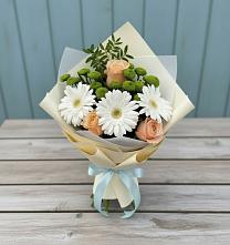 Букет цветов из:  Герберы, Розы и Хризантемы #REPLACE_PRED# Питкяранте