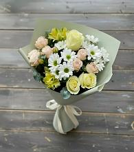 Букет цветов из:  Альстромерии, Розы и Хризантемы в Питкяранте