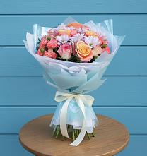 Букет цветов из:  Хризантемы и Розы в Питкяранте