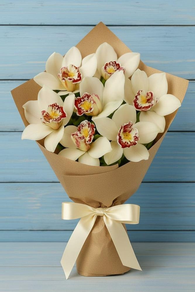 Букет цветов из: Орхидеи и Розы в Питкяранте