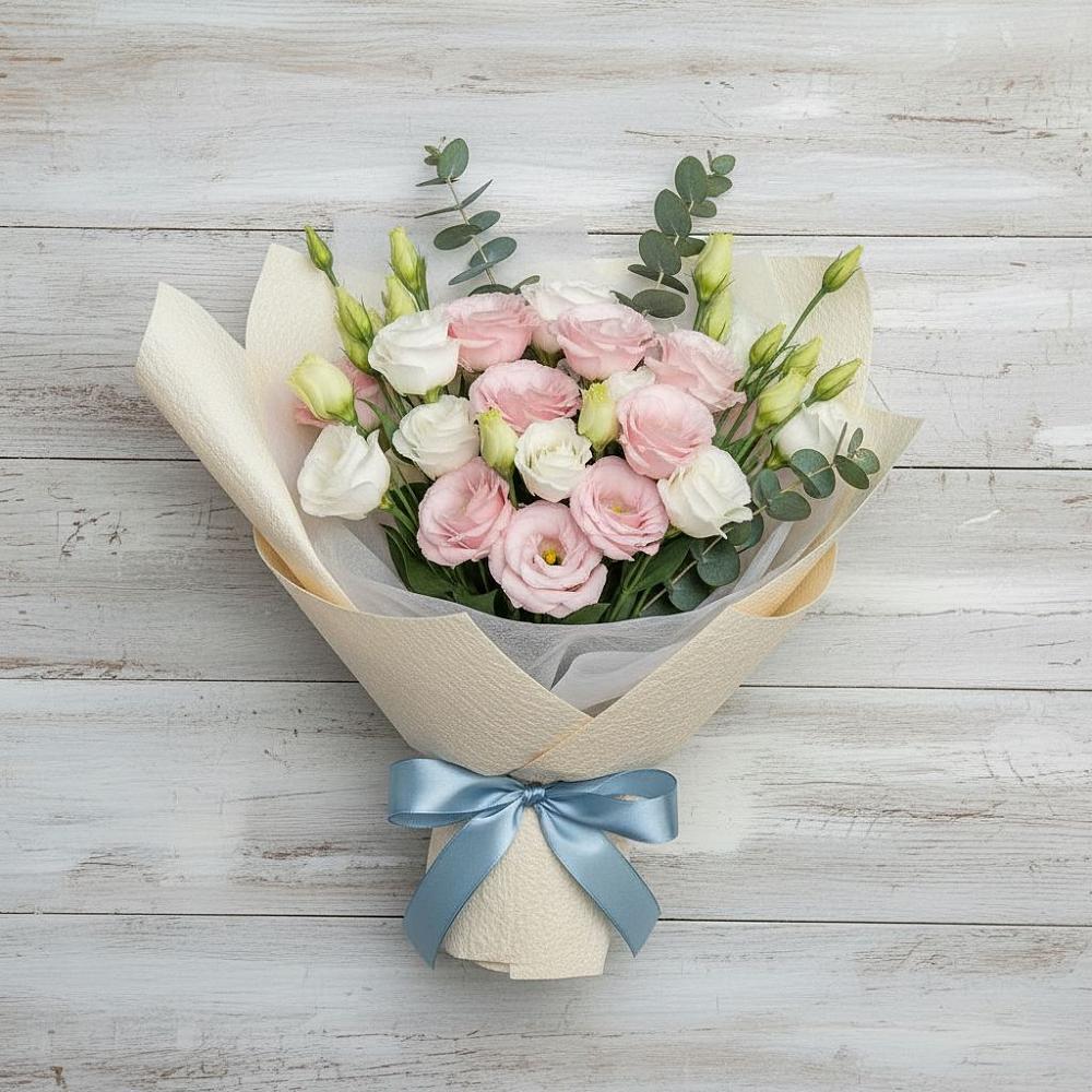 Букет цветов из: Лизиантусы в Питкяранте